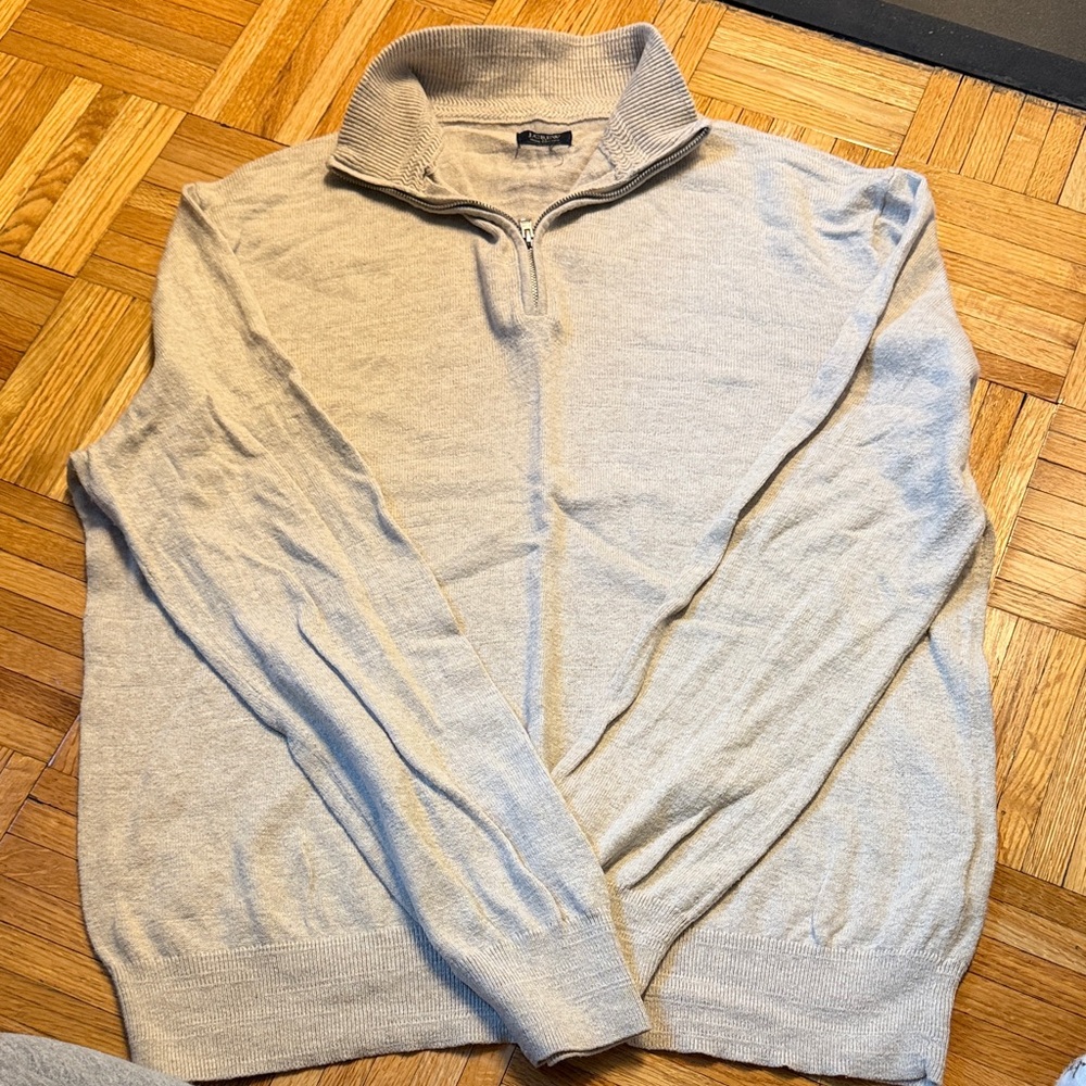 J. Crew Beige Zip-Up Sweater for Men